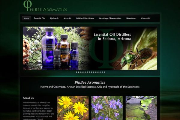 website design for essential oil distillers and aromatherapists